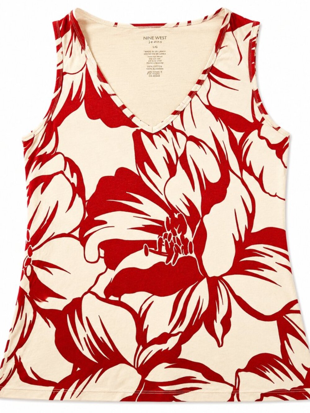 Nine West red hibiscus